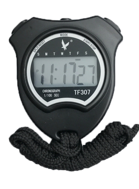 天福秒表TF307单排2道秒表 电子秒表 跑步计时器大屏数字