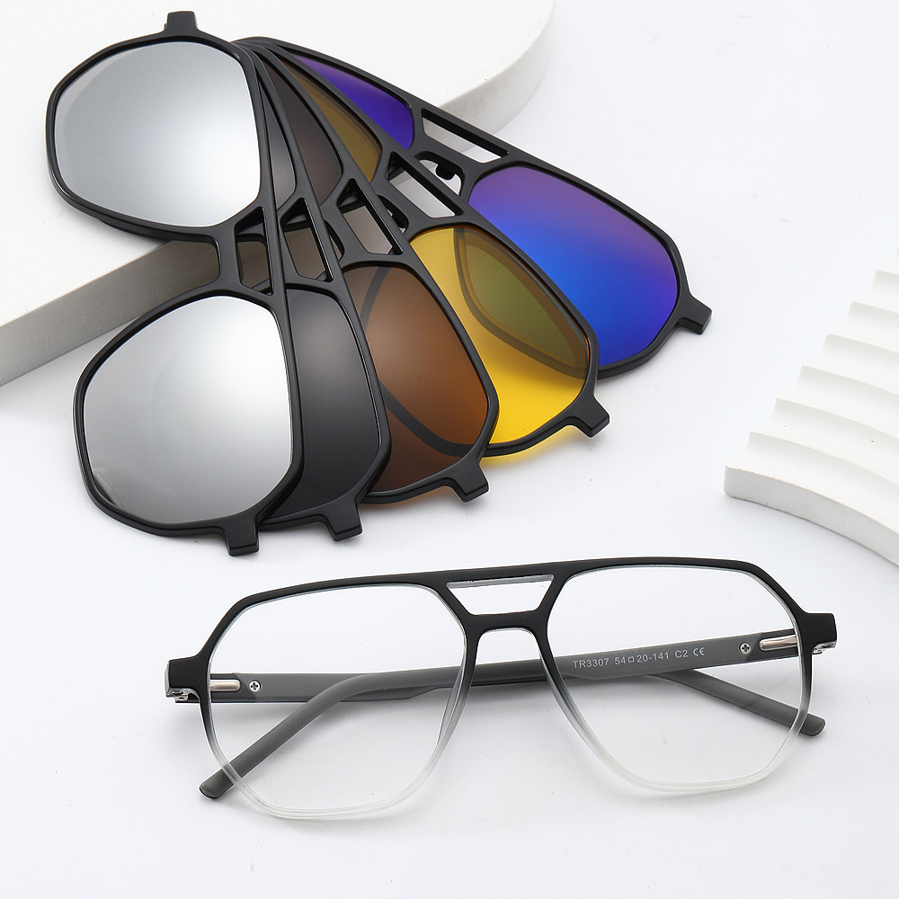 近视套镜男款磁吸眼镜近视太阳镜双梁超轻眼镜框司机驾驶偏光墨镜