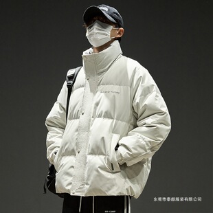 加厚男生立领羽绒服男冬天夹克外套装潮冬季保暖新款