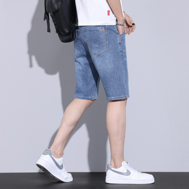 夏季薄款牛仔短裤男士潮牌宽松