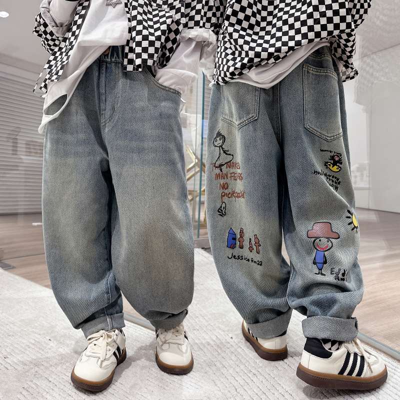 儿童装男童春装裤子2025新款