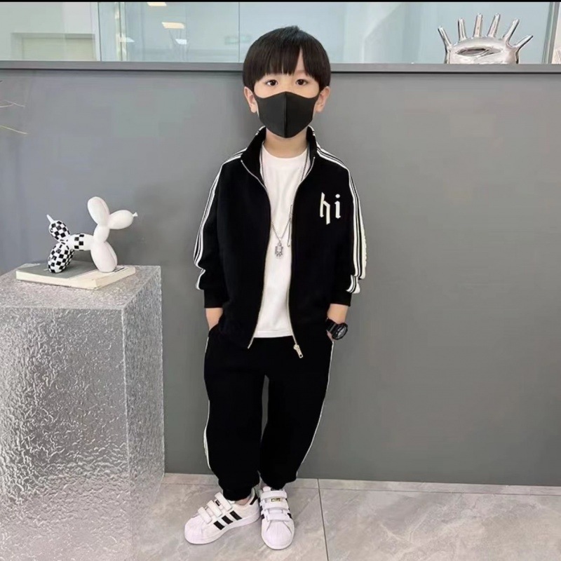 男童春装儿童运动套装2025新款网红男孩春秋季外套时髦痞帅两件套
