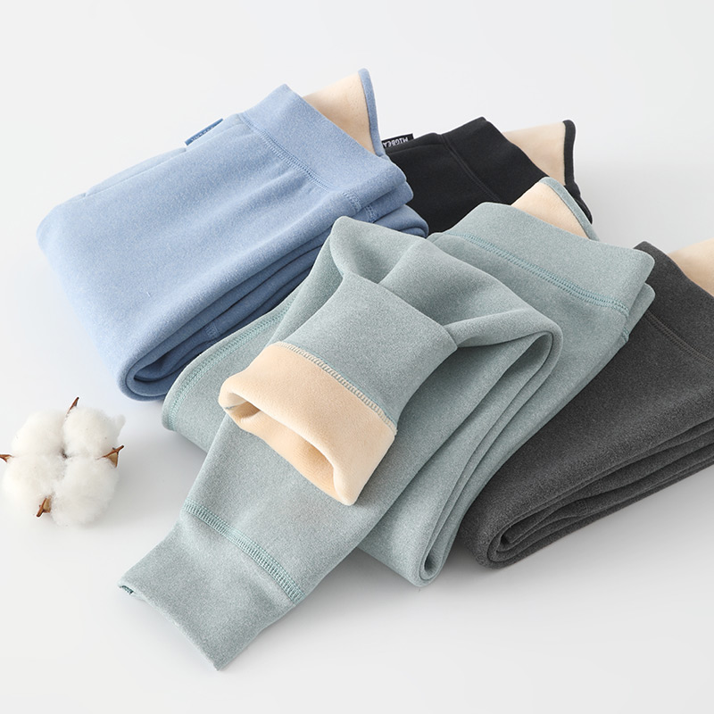 校服神器儿童保暖裤男女童秋裤德绒加厚中大童无骨打底裤加绒棉裤