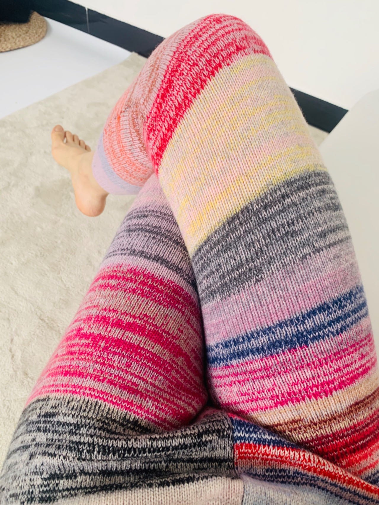 秋冬新款女士羊绒裤高腰长裤三线加厚彩虹裤花线裤贴身穿一条过冬,女装/女士精品,打底裤,淘宝优惠券,粉丝福利购,淘宝优惠卷