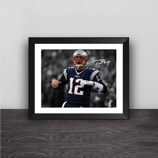 侃球体育NFL新英格兰爱国者装饰照片墙汤姆布雷迪实木相框桌摆台