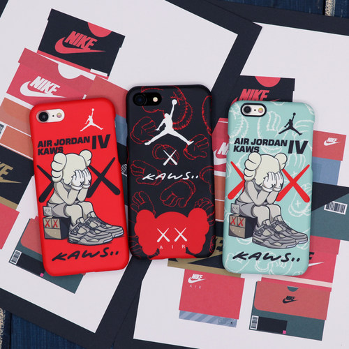 潮牌乔丹KAWS联名JORDAN篮球鞋iPhone11ProXRXsMax6S78Plus手机壳