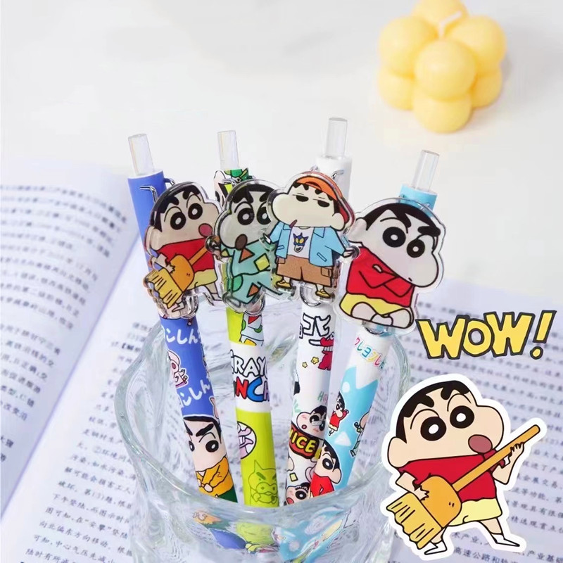 蜡笔小新中性笔可爱按动