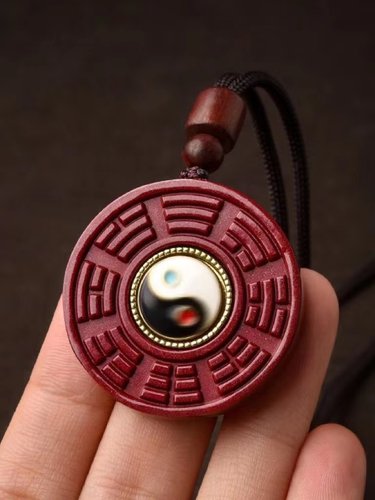 圆形吊坠平安生肖年食来运转男