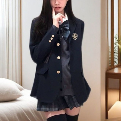 校园风jk制服西装2025春秋正版原创日系学院风学生校供外套上衣女