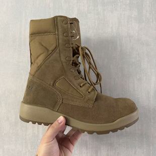 跨境大码作战靴Belleville男士户外登山鞋训练靴高帮男款棕色靴子