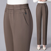 女中年妈妈裤 裤 秋冬季 高腰直筒裤 2025新款 大码 子宽松小个子休闲裤