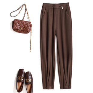 女春秋冰丝九分运动裤 大码 子秋季 小脚萝卜裤 小个子宽松卫裤 哈伦裤