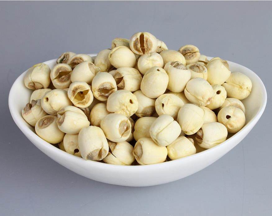 浙江杭州特产里叶白莲500g 绿色农产品莲子 干莲子煮粥汤小孩最爱