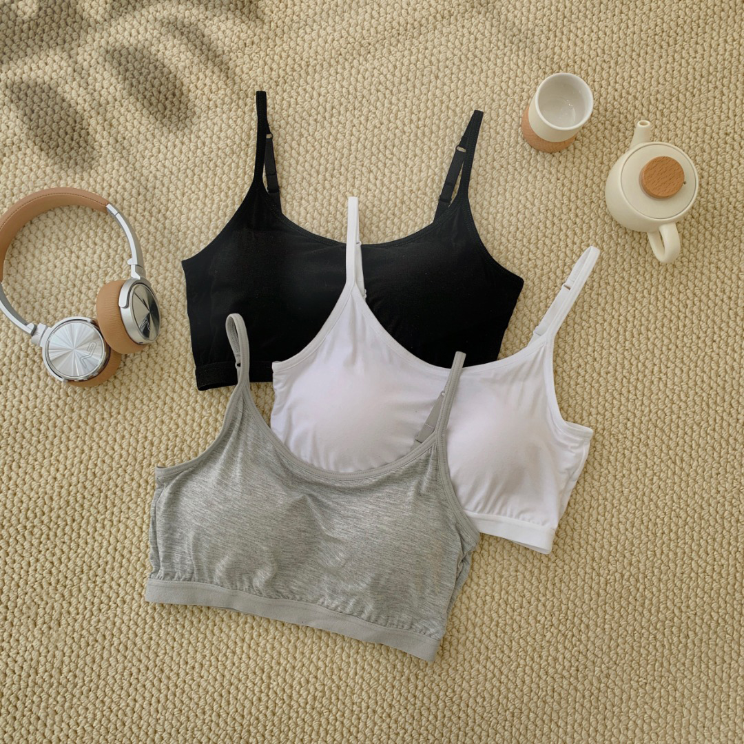 此时风味带胸垫抹胸背心大胸显小