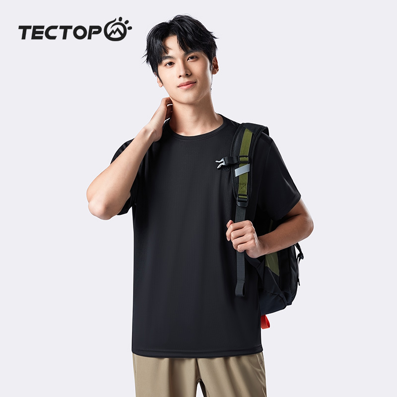 TECTOP探拓户外夏季新款速干短袖男女子运动跑步透气健身徒步T恤