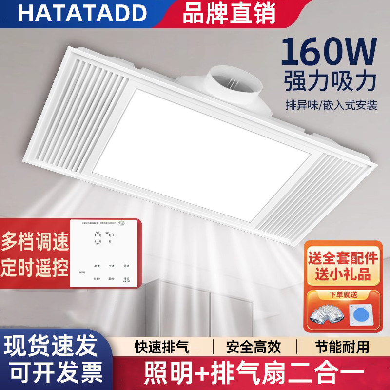 300x600照明换气二合一集成吊顶排气扇厨房卫生间厕所浴室抽风机图片
