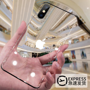 iponex男女潮 适用苹果X手机壳超薄透明玻璃iPhoneXsMax全包Xmax防摔XR保护套mas潮牌网红10新款 急速发货