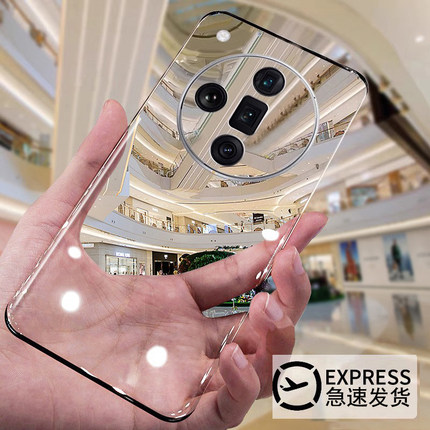 【急速发货】适用oppoFindX7手机壳新款findx7ultra超薄透明无边框陈镜头全包防摔保护套硬壳高级感男女简约