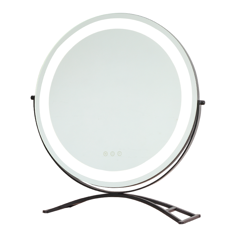 化妆镜子台式led带灯补光桌面充电梳妆台大号宿舍网红少女心ins风