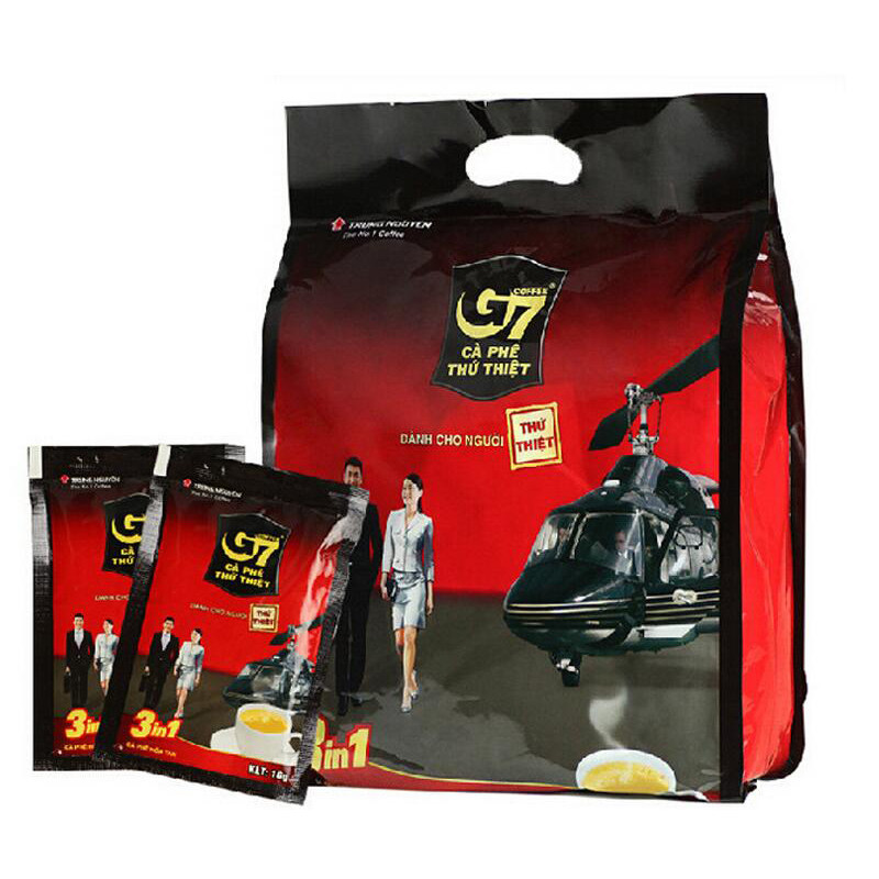 越南进口中原g7咖啡三合一50条装原味800g速溶咖啡粉提神学生正品