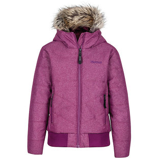 清货价Marmot Williamsburg 女童美鼠户外防水连帽厚棉服外套