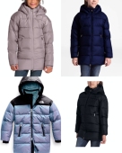 清货价海淘The TNF女大童鹅绒连帽羽绒服大衣 Gotham North Face