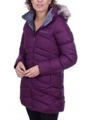 Marmot Montreal 美鼠 清货价老款 女700蓬连帽中长款 厚羽绒服大衣