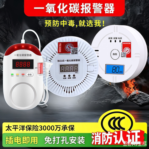 一氧化碳报警器家用蜂窝煤烟co户外便携车载一氧化碳报警检测仪