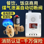 新疆直发燃气报警器自动切断阀商用饭店餐饮煤气液化气泄漏警报器