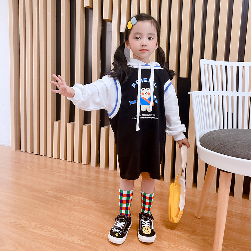 中大童连衣裙2021秋装长袖上衣