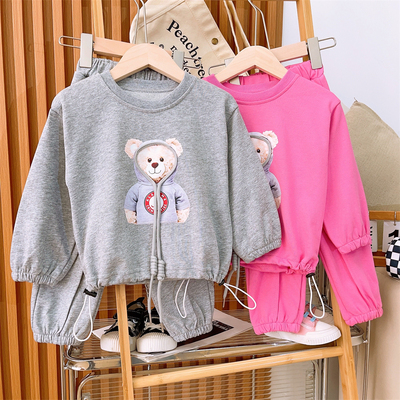 卡通小熊韩版卫衣套装
