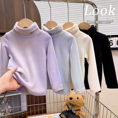 韩韩良品高领韩版长袖纯色打底衫