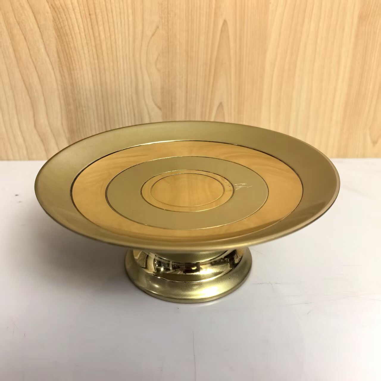 黄铜素面光面贡品盘供果盘