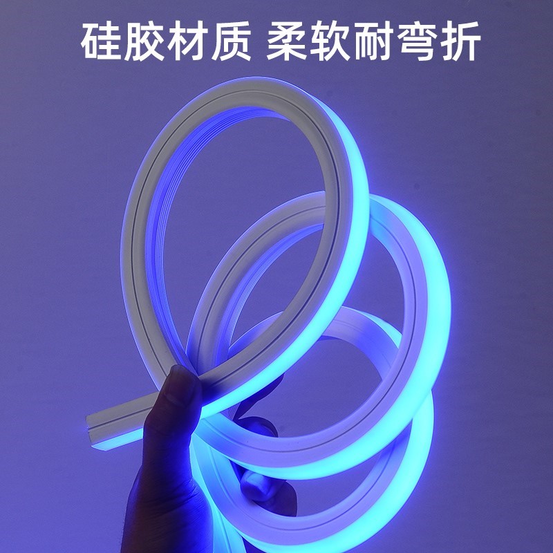 led硅胶线条灯嵌入式柔性工程套管弧形弯曲灯槽线型灯防水软灯带