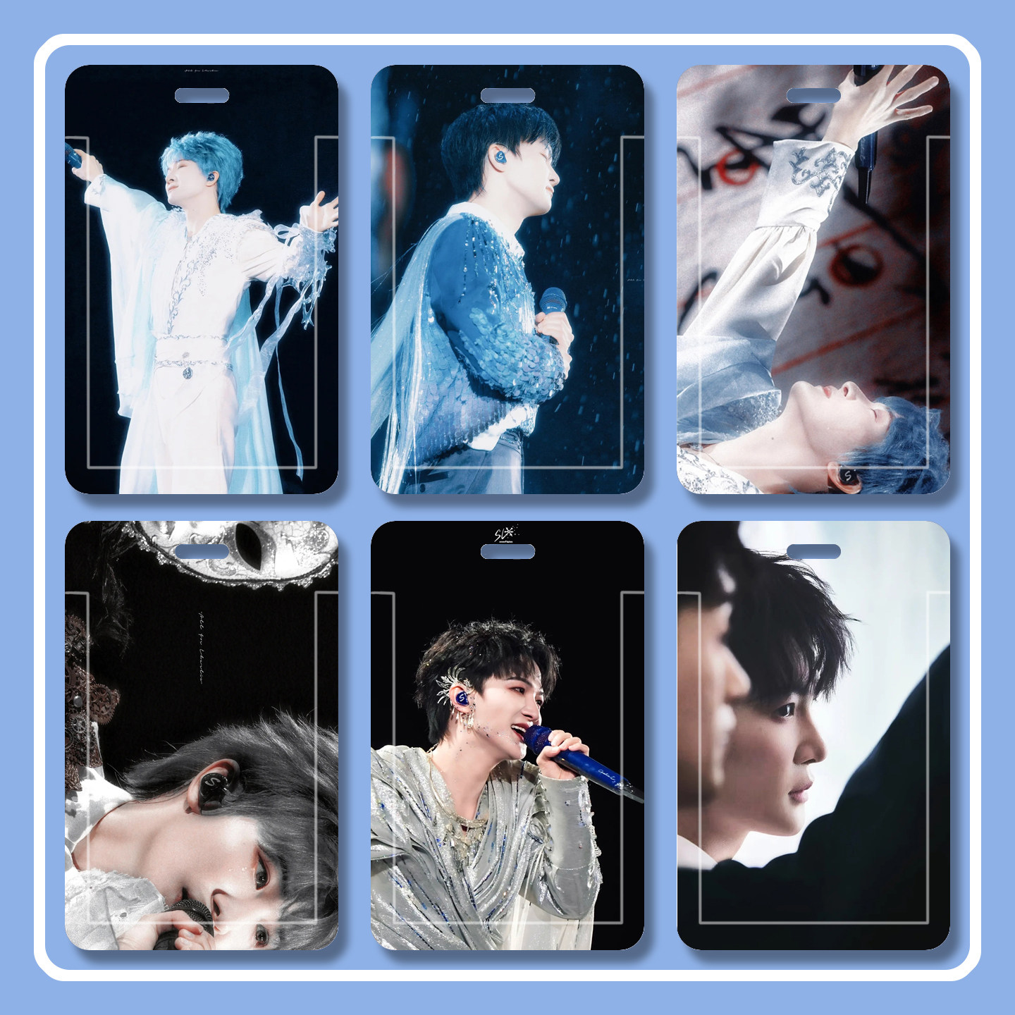 周深追星ins学生卡多功能游戏胸牌双面透明精美滑盖硬饭卡套动漫