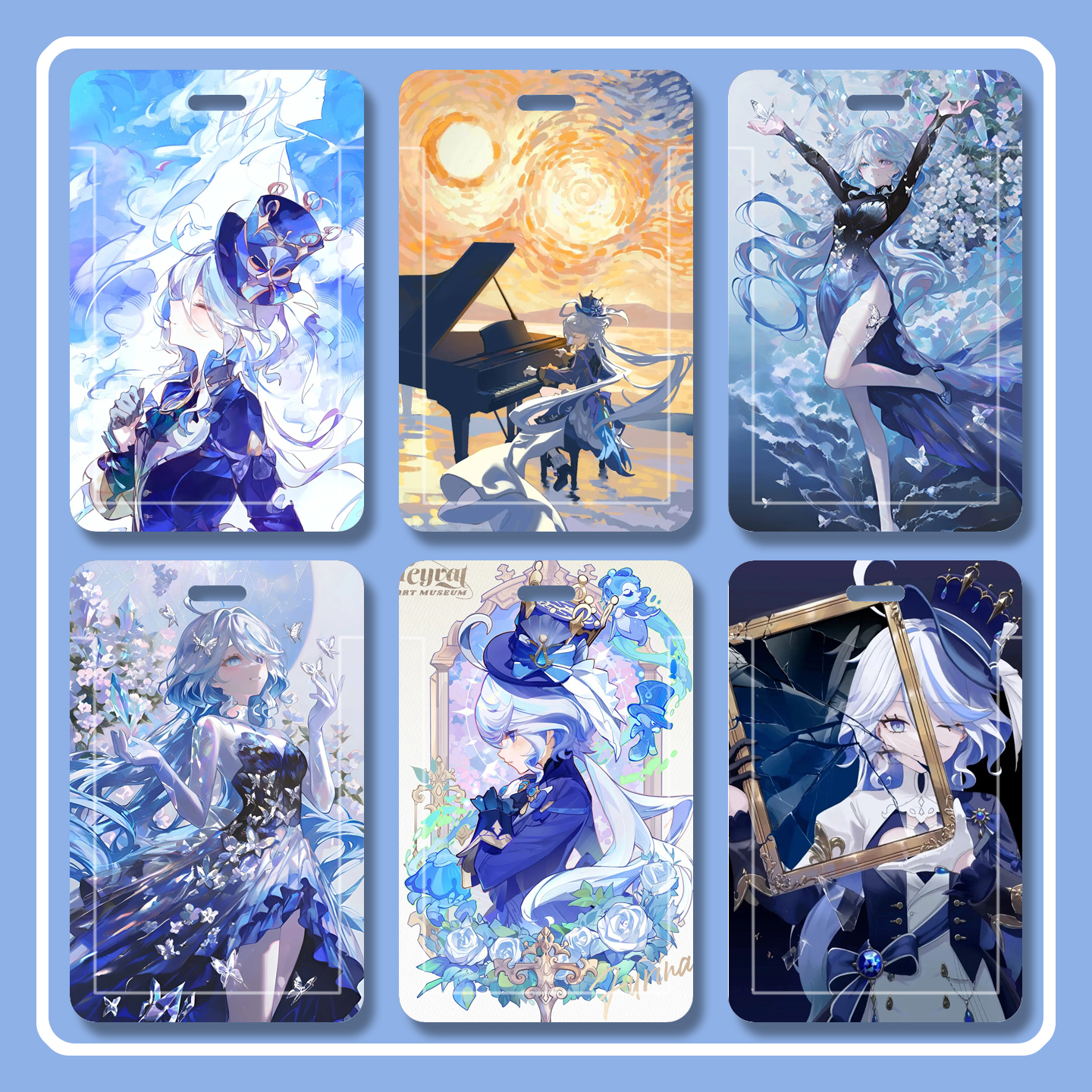 原神芙宁娜周边饭卡动漫二次元收藏防护卡牌套高颜值耐磨实用卡套