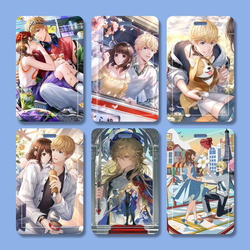 恋与制作人周棋洛饭卡校园卡胸牌双面可透窗厂牌学生卡滑盖动漫