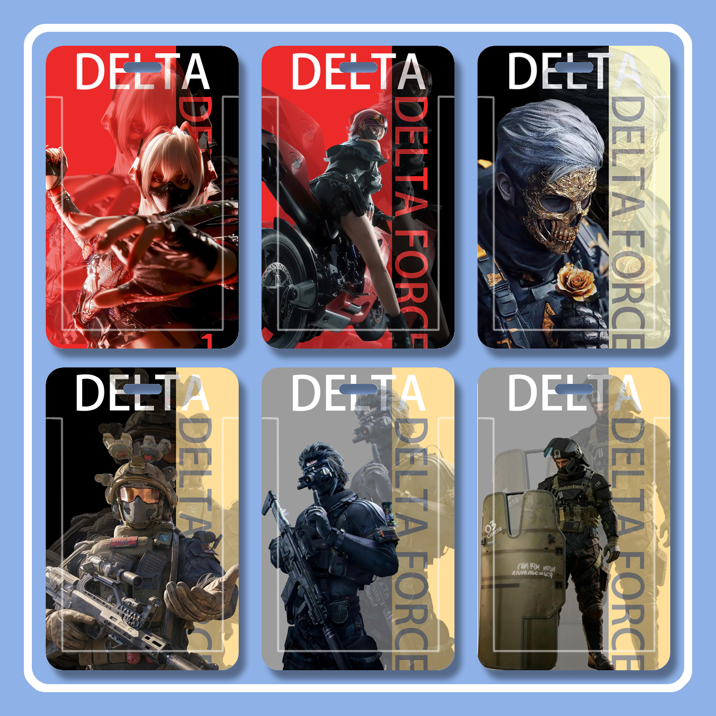 三角洲行动周边学生卡饭卡骇爪红狼威龙卡套多功能精美游戏胸牌