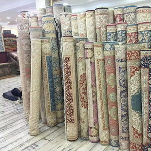 美式 复古土耳其民族地毯加厚仿羊绒棉麻客厅沙发毯榻榻米免洗茶几