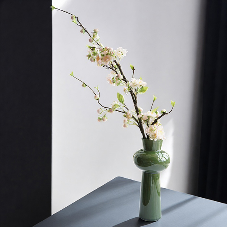 高档仿真花海棠花树枝假花摆设