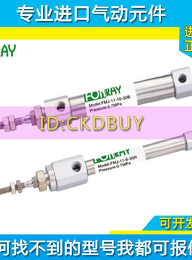 原装FONRAY芳锐笔型气缸FMJ-11/13-6M/10M/16X15X30X60X100-B-D-R