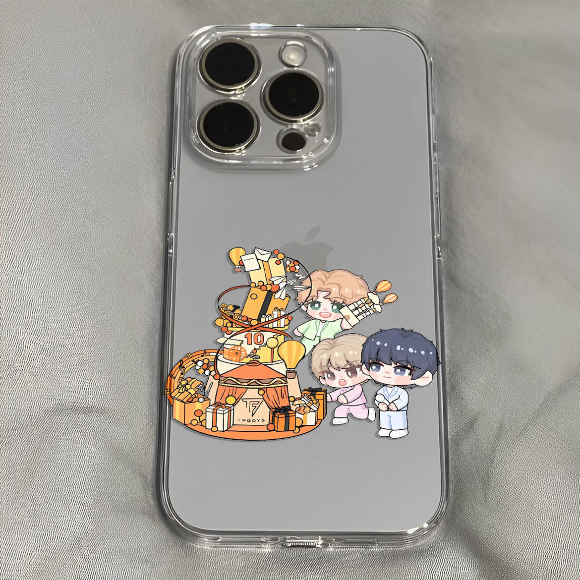 tfboys致敬十周年三小只王俊凯王源易烊千玺卡通手机壳适用于iPhone苹果17小米17opporeno15华为vivo红米荣耀