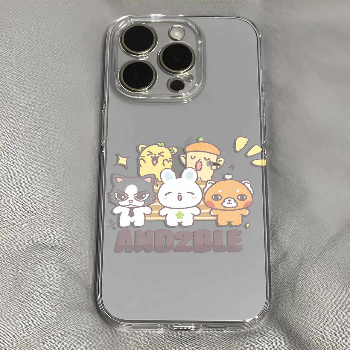 and2ble呆萌动物塑卡通可爱手机壳适用于iPhone苹果17小米17opporeno15华为vivo红米荣耀