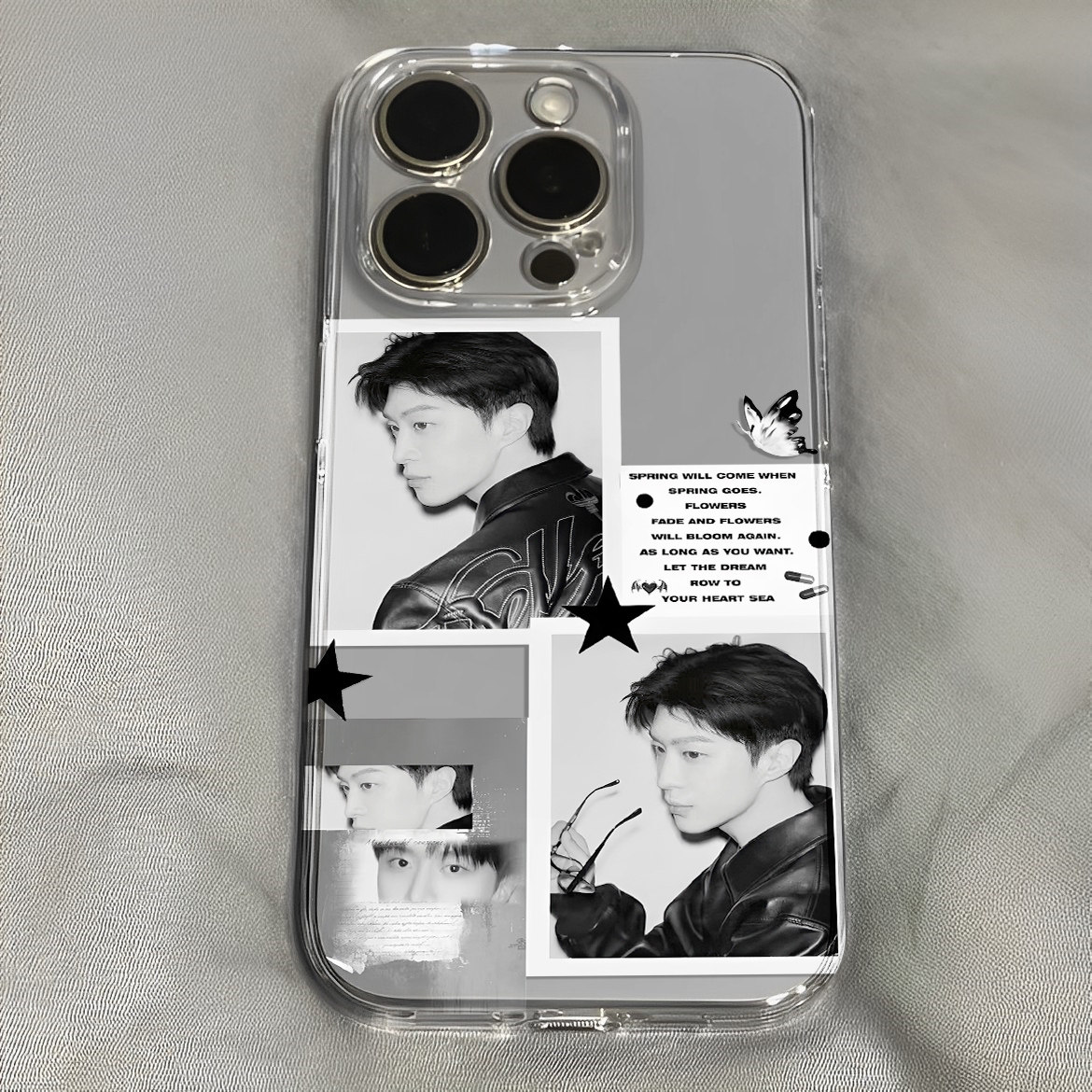 范丞丞帅气ins黑白拼贴手机壳适用于iPhone苹果17小米17opporeno15华为vivo红米荣耀