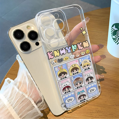 enhypen趣味明信片呆萌卡通朴成训金善禹手机壳适用于iPhone苹果17小米17oppo华为vivo红米荣耀