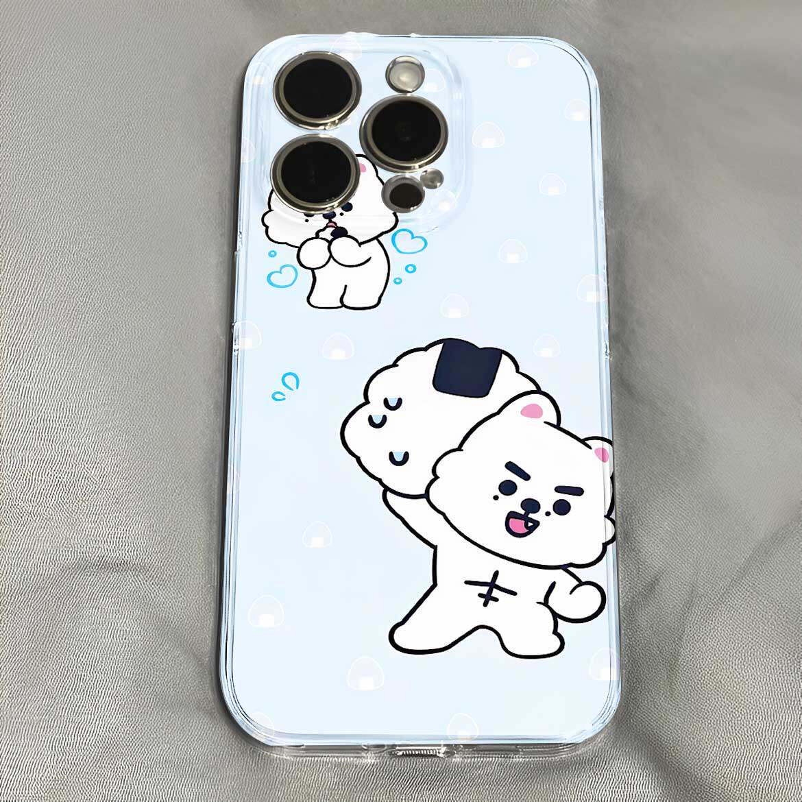 小饭团朴成训波点ins卡通可爱手机壳适用于iPhone苹果17小米17opporeno15华为vivo红米荣耀