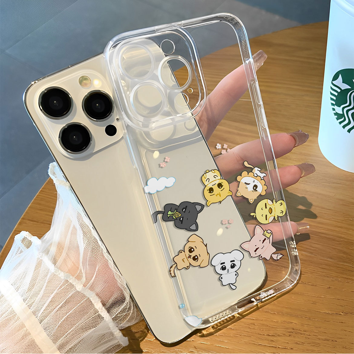 可爱动物塑enhypen卡套手机壳适用于iPhone苹果17小米oppo华为vivo红米荣耀