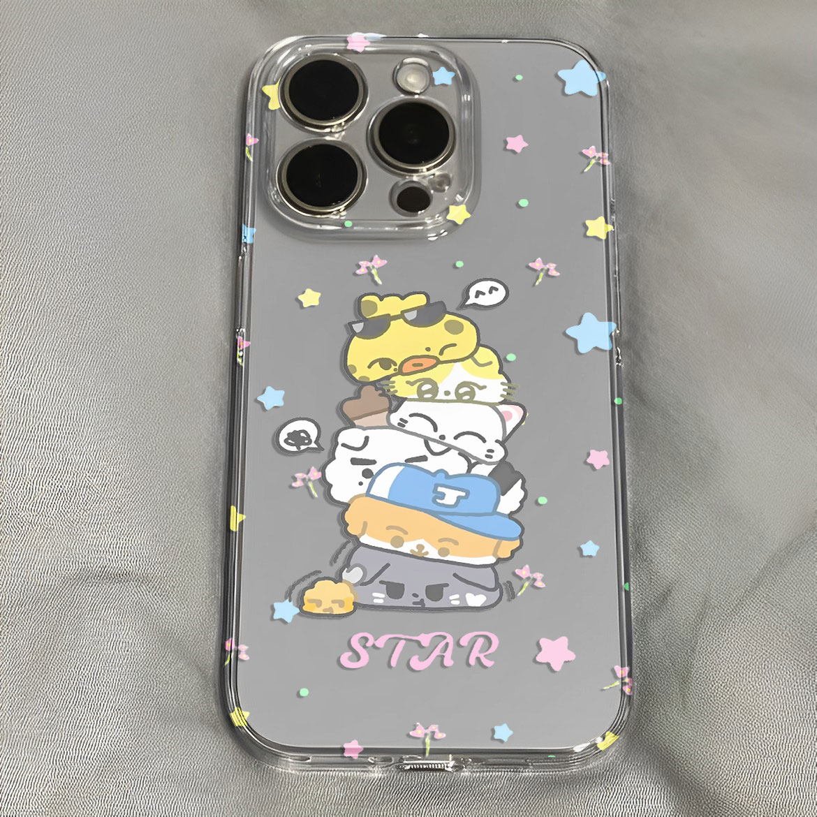 enhypen可爱叠叠乐趣味动物塑手机壳适用于iPhone苹果17小米17opporeno15华为vivo红米荣耀