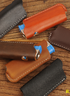 手工头层真皮火机保护套TOKAI日本东海防风直冲打火机套复古简约