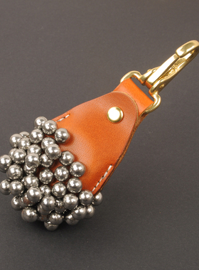 弹弓强磁铁吊坠吸钢珠叠加双倍磁力N52高性能超强吸铁石手工牛皮